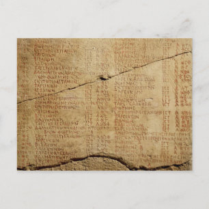 Postal Edicto del emperador Diocleciano