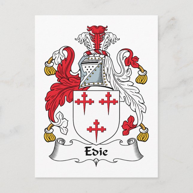 Postal Edie o Edy Family Crest (Anverso)