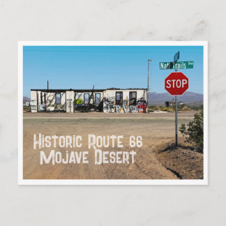 Postal Edificio abandonado, Ruta 66, Desierto de Mojave, 