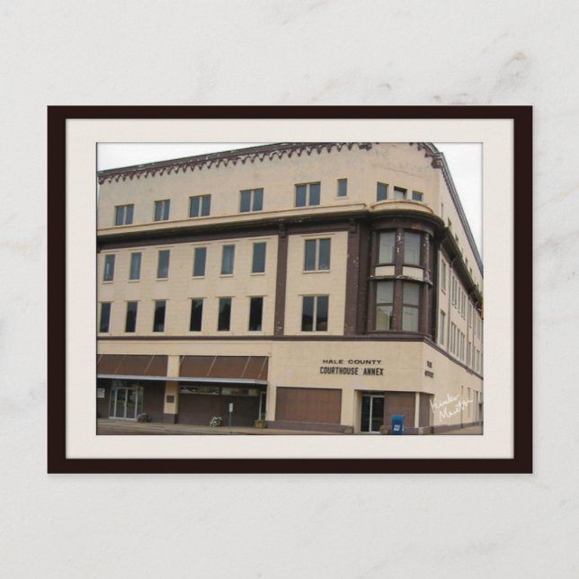 Postal Edificio anexo del tribunal de Postcard-Plainview  (Anverso)