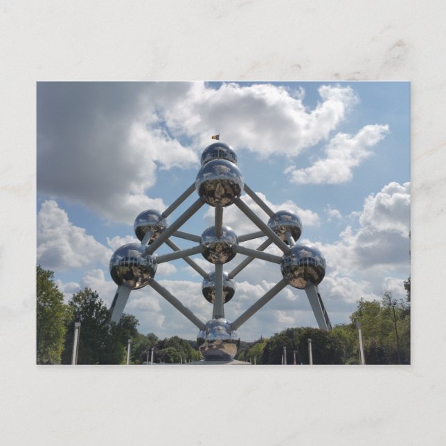 Postal Edificio Atomium, Bruselas, Bélgica (Anverso)
