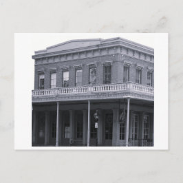 Postal Edificio Blanco y Negro Simple Vintage