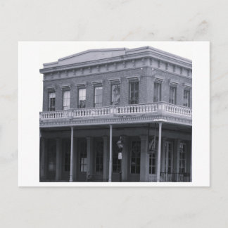 Postal Edificio Blanco y Negro Simple Vintage