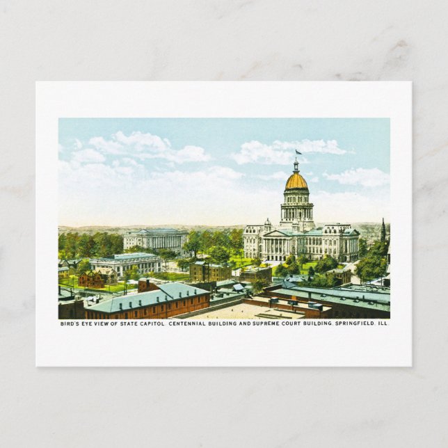 Postal Edificio Capitol Centennial, Springfield, Illinois (Anverso)