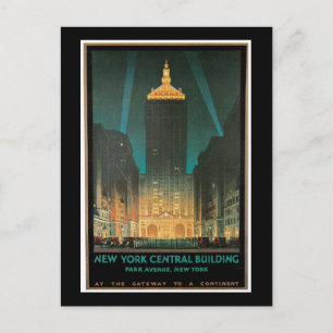 Postal "Edificio Central de Nueva York" Vintage