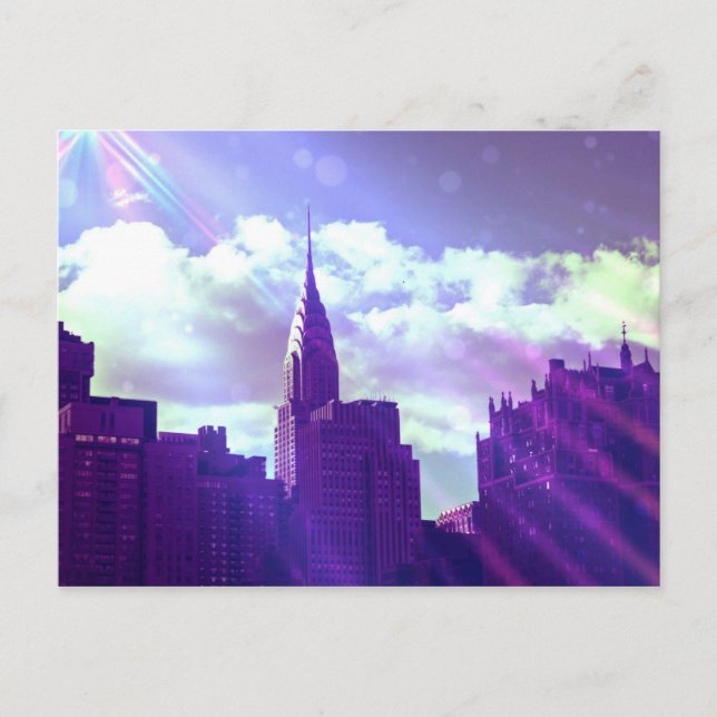 Postal Edificio Chrysler - Purple - New York Fairy Tale (Anverso)