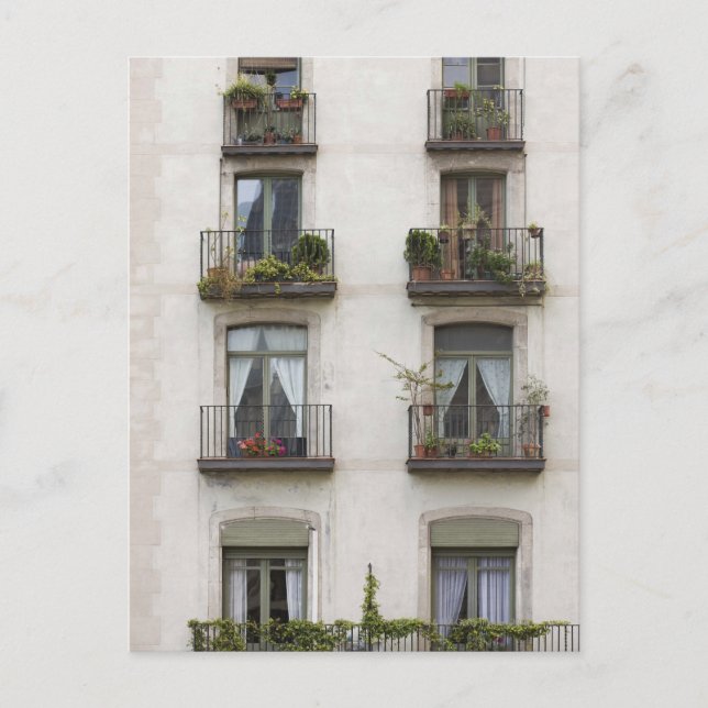 Postal Edificio con balcones (Anverso)