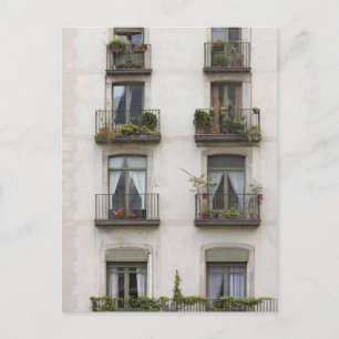 Postal Edificio con balcones