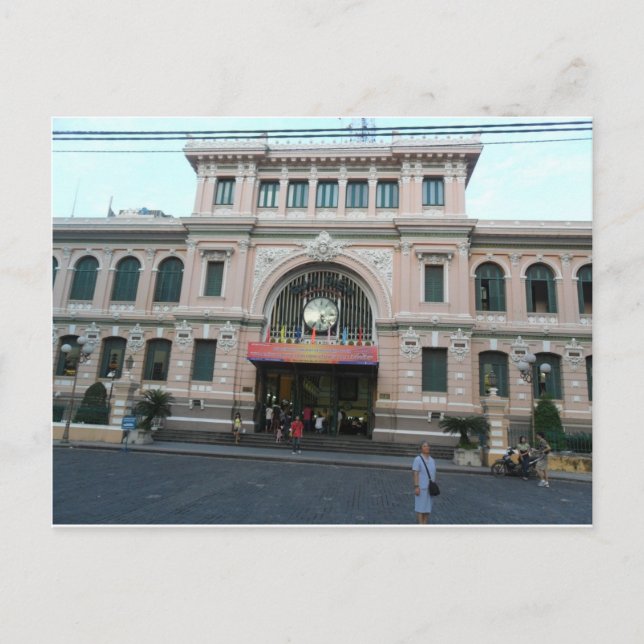 Postal Edificio de correos en Ho Chi Minh, Vietnam (Anverso)
