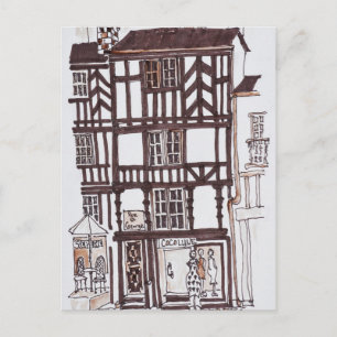 Postal Edificio de entramado de madera   Rennes, Bretaña,