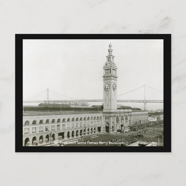 Postal Edificio de ferris, San Francisco Vintage (Anverso)