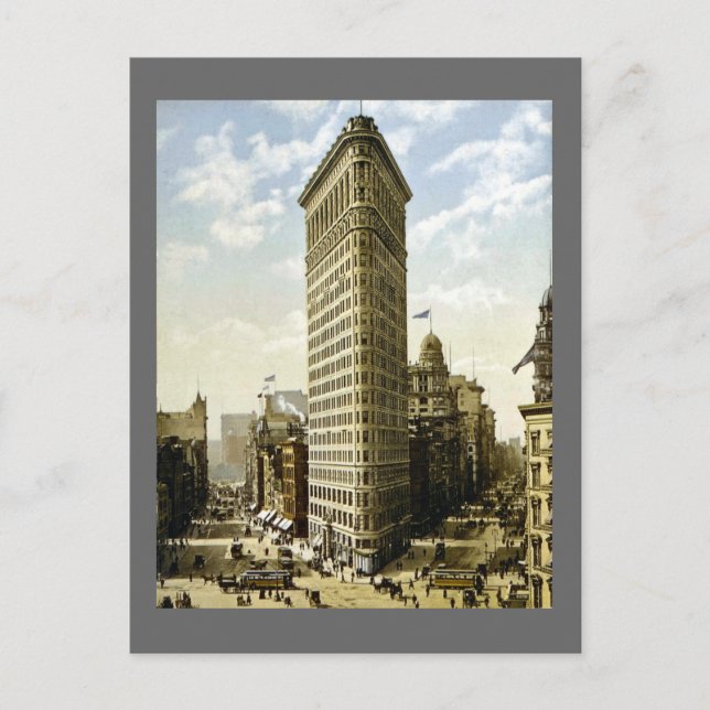 Postal Edificio de hierro plano Nueva York, Nueva York, 1 (Anverso)