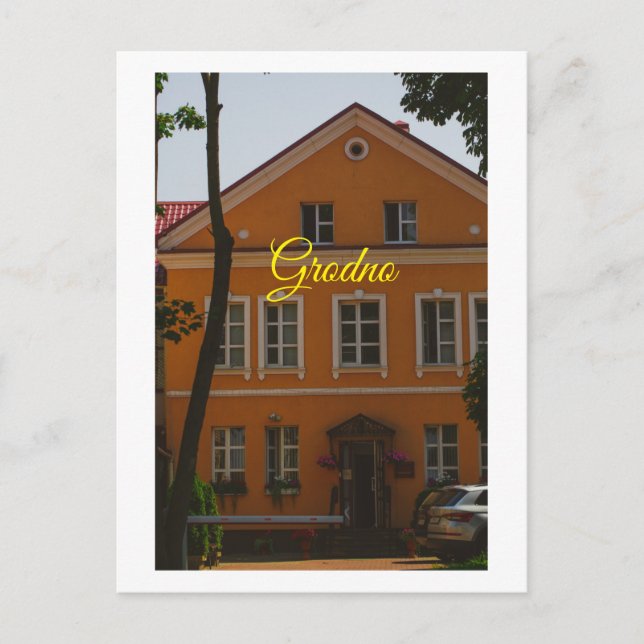 Postal Edificio de la calle Grodno Belarus (Anverso)