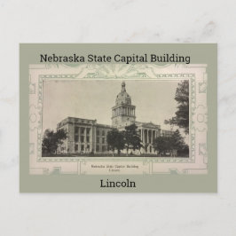Postal Edificio de la capital del estado de Nebraska
