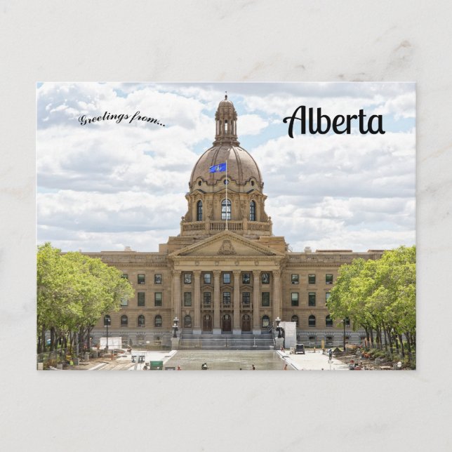 Postal Edificio de la Legislatura de Alberta Alberta Cana (Anverso)