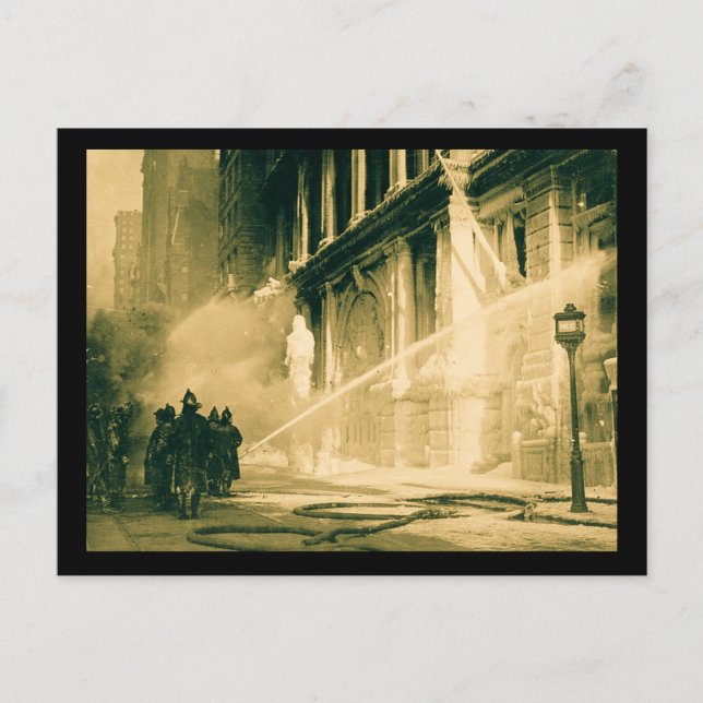 Postal Edificio de Pine Street Nueva York con rociadores  (Anverso)