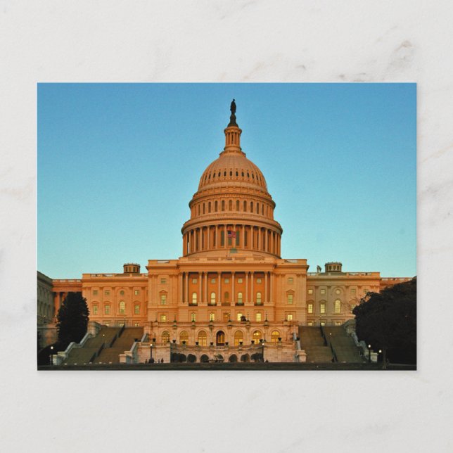 Postal Edificio del Capitolio al Atardecer (Anverso)
