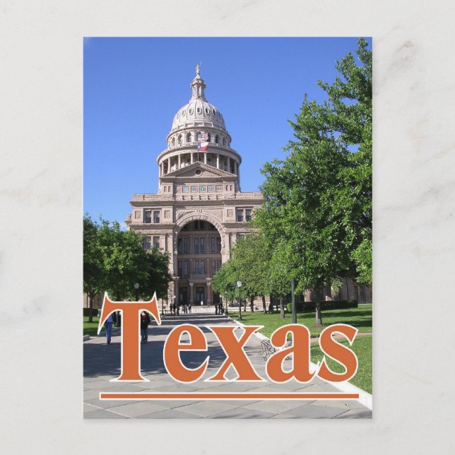 Postal Edificio del Capitolio del Estado de Texas, Austin (Anverso)