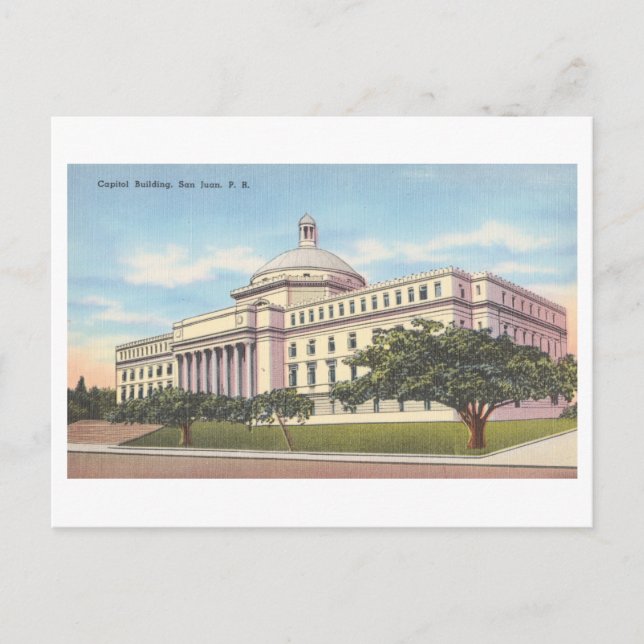 Postal Edificio del Capitolio en San Juan, Puerto Rico, V (Anverso)