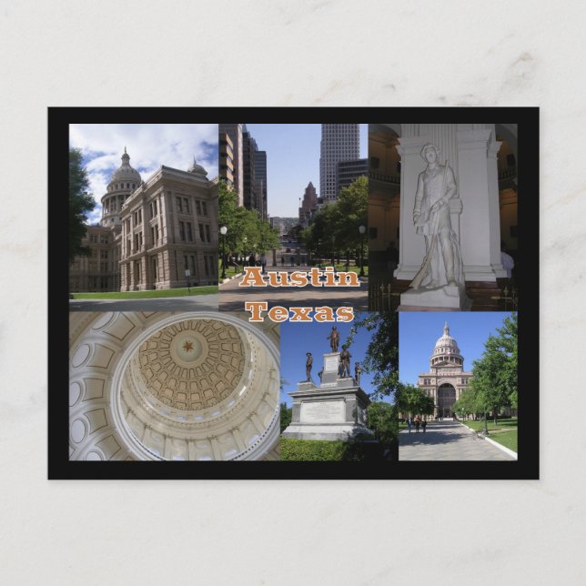 Postal Edificio del Capitolio Estatal, Austin Texas (Anverso)