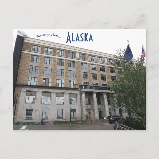 Postal Edificio del Capitolio Estatal de Alaska (Anverso)