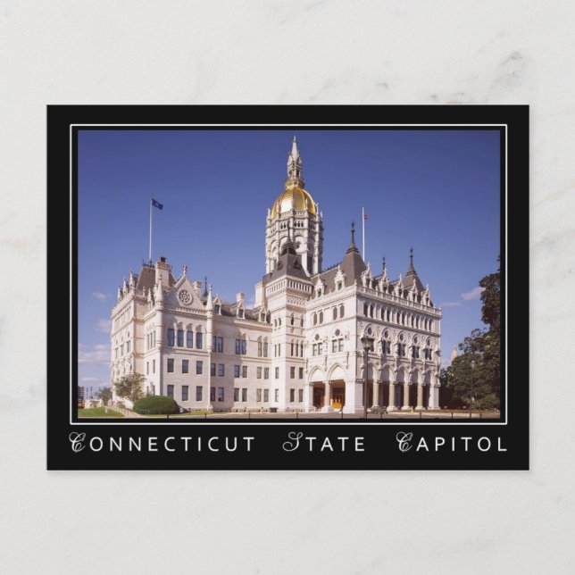 Postal Edificio del Capitolio Estatal de Connecticut en H (Anverso)