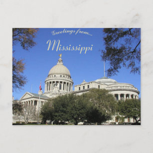 Postal Edificio del Capitolio Estatal de Misisipi