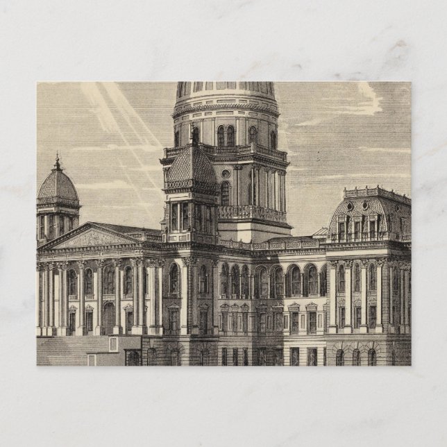 Postal Edificio del Capitolio Estatal, Springfield, Ill (Anverso)
