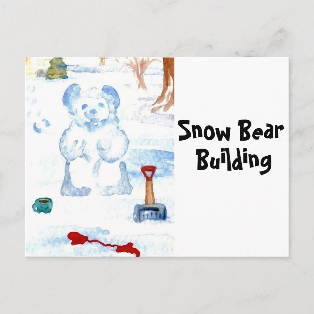 Postal "Edificio del oso de la Nieve" Diseñador Postcard  (Anverso)