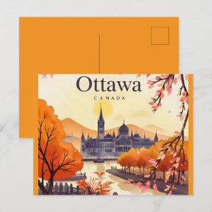 Postal Edificio del Parlamento de Canadá en Ottawa, horiz