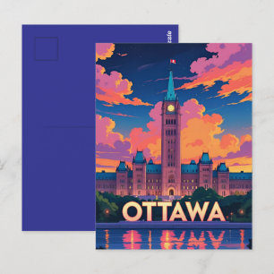 Postal Edificio del Parlamento de Canadá en Ottawa, horiz
