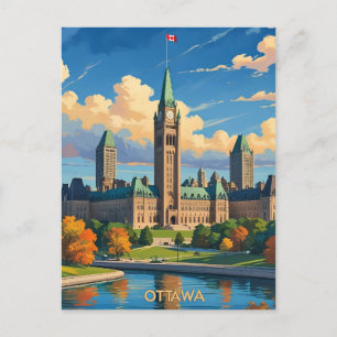 Postal Edificio del Parlamento de Canadá Ottawa, horizont