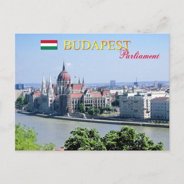 Postal Edificio del Parlamento Húngaro, Budapest (Anverso)