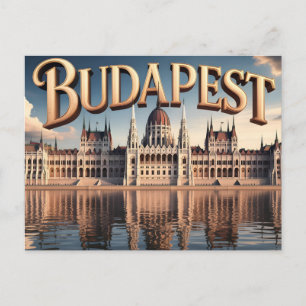 Postal Edificio del Parlamento húngaro en Budapest