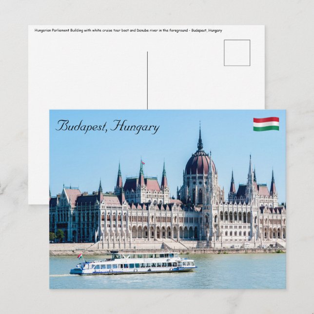 Postal Edificio del Parlamento Húngaro en la ciudad de Bu (Anverso / Reverso)