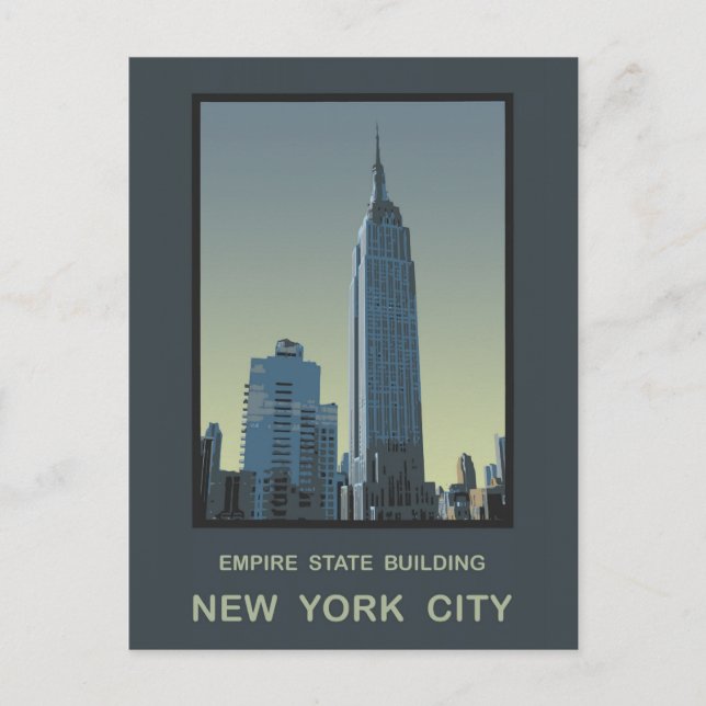 Postal Edificio Empire State de Nueva York (Anverso)