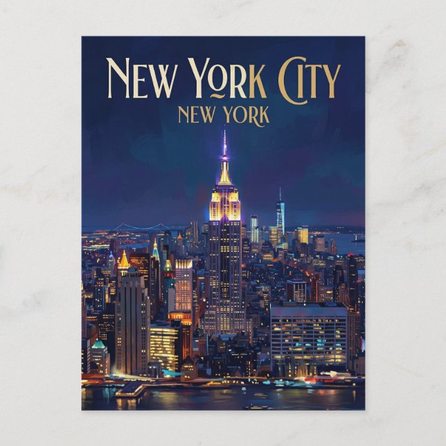 Postal Edificio Empire State EE. UU. (Anverso)