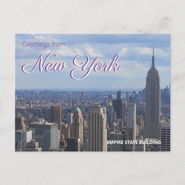 Postal Edificio Empire State Nueva York (Anverso)