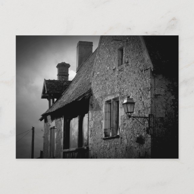 Postal Edificio en blanco y negro (Anverso)