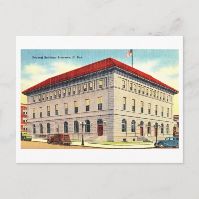 Postal Edificio federal de Bismarck, Dakota del Norte (Anverso)