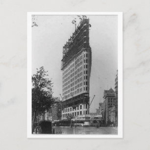 Postal Edificio Flatiron En Construcción, Ciudad De Nueva