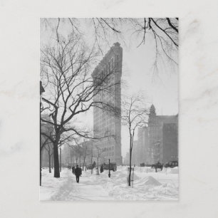 Postal Edificio Flatiron en invierno, 1902