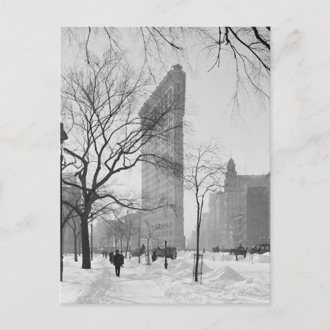Postal Edificio Flatiron en invierno, 1902 (Anverso)