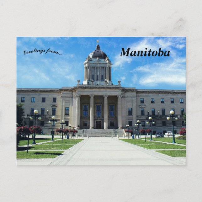 Postal Edificio Legislativo de Manitoba Manitoba Canadá (Anverso)