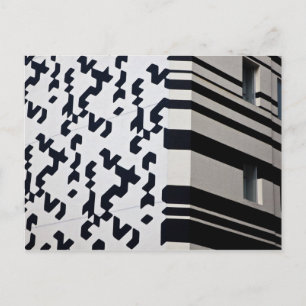 Postal Edificio moderno en blanco y negro en Hong Kong