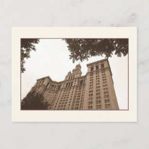 Postal Edificio Municipal de Manhattan - Postcard Sepia