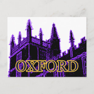 Postal Edificio Oxford Inglaterra 1986 Espirales Purple