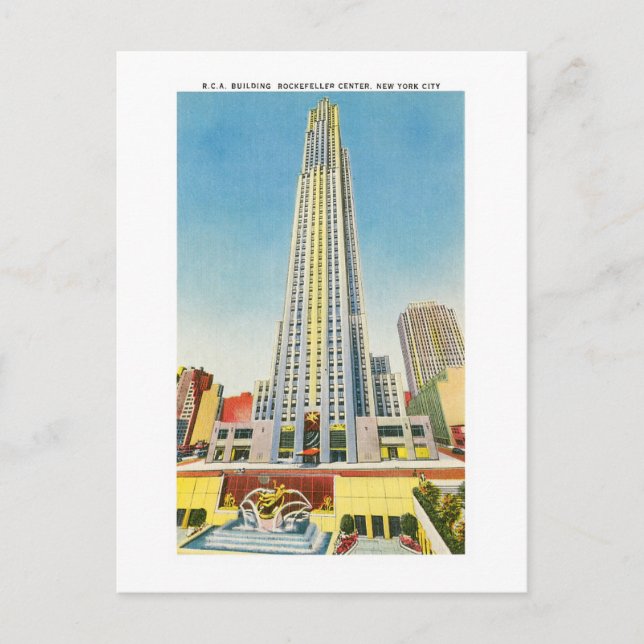 Postal Edificio RCA, Centro Rockefeller, Nueva York (Anverso)