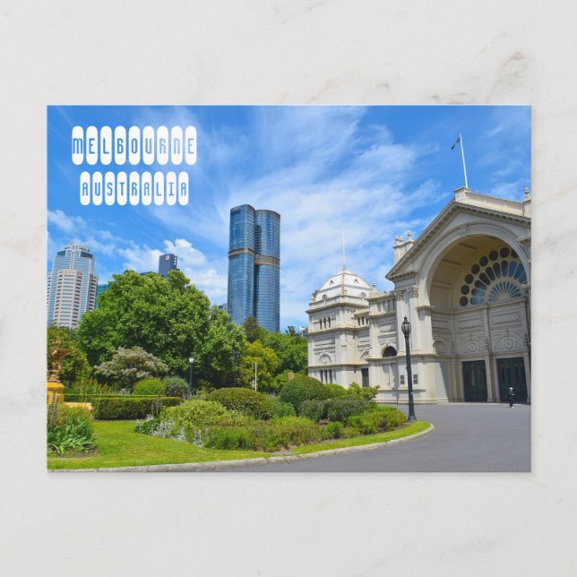 Postal Edificio Real de Exposiciones de Melbourne (Anverso)