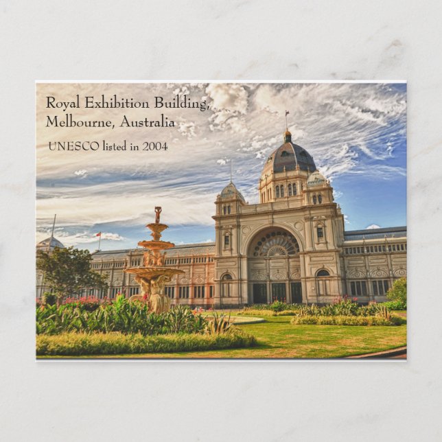 Postal Edificio Real de Exposiciones de Melbourne UNESCO (Anverso)